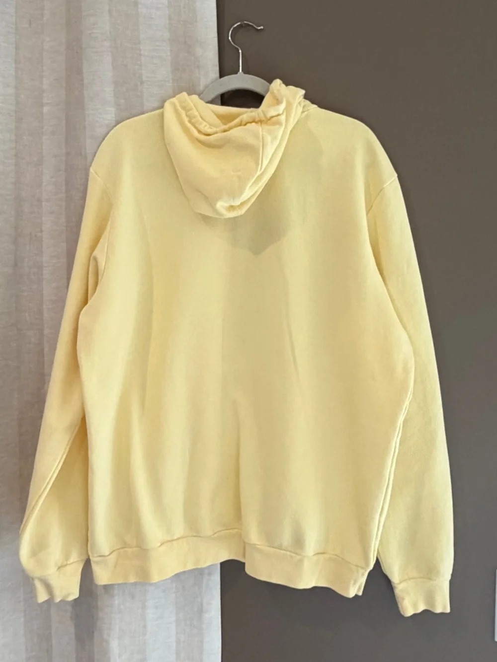 Adidas Yellow Hoodie Pullover Sweatshirt, Fleece, Soft Yellow, Size XL - Picture 5 of 12